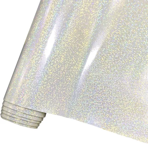 Vista 20 de HYANG - Espejo holográfico de piel sintética de color negro, cristal láser, 1 rollo de 12 x 53 pulgadas, piel sintética muy adecuado para aretes