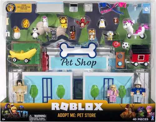 Vista 2 de Colección de celebridades de Roblox - Adóptame: Juego de muñecas de tienda de mascotas Deluxe [incluye artículo virtual exclusivo]