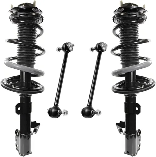Vista 67 de Detroit Axle - Kit de 4 piezas RWD Puntales Delanteros Barras Estabilizadoras para Ford F-150 2021 2022 2023 2024, 2 Puntales con Resorte Helicoidal