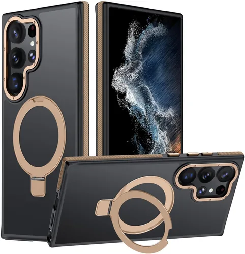 Vista 62 de Funda para Samsung Galaxy S24 Plus, soporte de anillo magnético ajustable [compatible con Magsafe], [protección a prueba de golpes de grado militar]