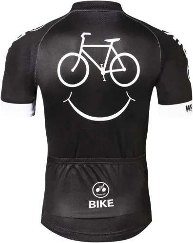 Vista 2 de Ciclismo Jersey Hombres Full Zip Bike Shirt Racing Top Bicicletas Ropa