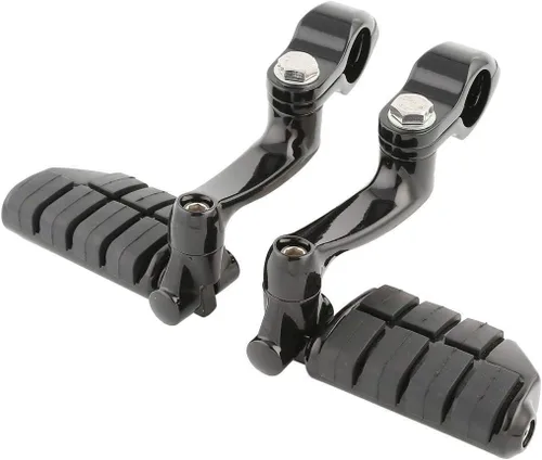 Vista 4 de XMT-MOTO Estriberas con kit de montaje de clavijas de carretera ajustables de 360 grados, ajuste universal para Motorccyle con protectores de motor
