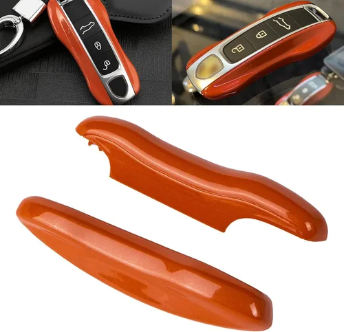 Vista 12 de x xotic tech Funda Protectora de Carcasa de Llavero Inteligente Estilo Fibra de Carbono Compatible con Porsche Boxster Cayenne Panamera Cayman Macan