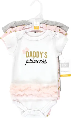 Vista 339 de Hudson Baby baby-girls Cotton Bodysuits 3-pack