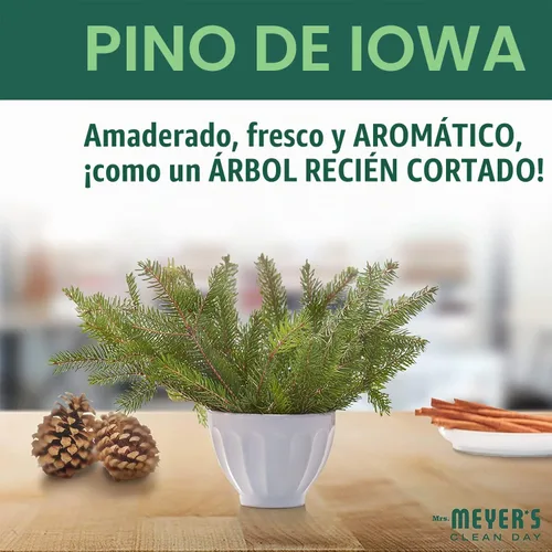 Vista 5 de Mrs. Meyer's Clean Day Ambientador de habitación, pino Iowa (8 onzas líquidas (paquete de 1))