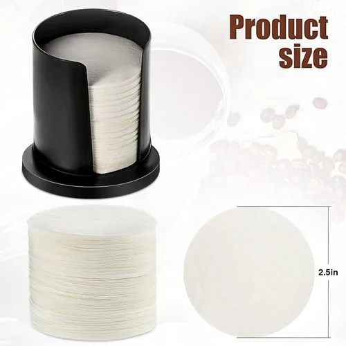 Vista 3 de Outus Paquete de 2 filtros de repuesto de papel de filtro de café de 700 unidades con soporte para filtro, filtros de papel desechables redondos