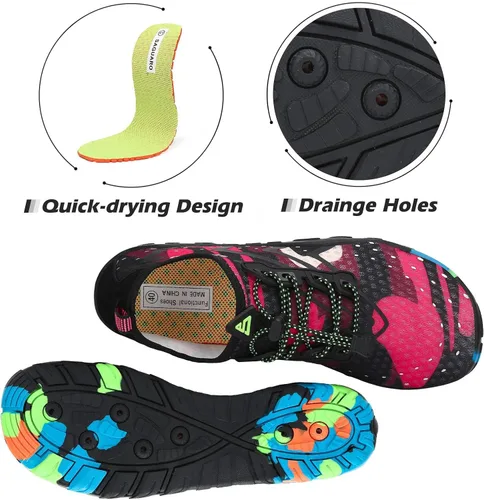 Vista 5 de Mishansha - Zapatos de agua para hombres y mujeres, secado rápido, para natación, buceo, surf, deportes acuáticos, piscina, playa, senderismo, yoga.