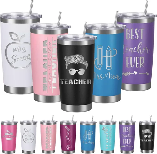Vista 13 de Vasos personalizados con tapa de nombre y pajita, vaso de café aislado personalizado, regalo de Navidad y cumpleaños para hombres, acero inoxidable