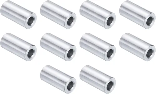 Vista 33 de uxcell 10 piezas de espaciador de aluminio con 1/2" de diámetro interno x 1" de diámetro exterior x 1" de longitud, con acabado liso, espaciador