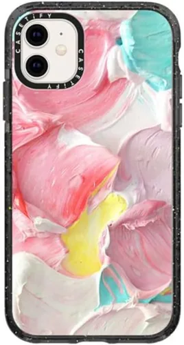 Vista 159 de Funda Impact de CASETiFY para iPhone 11 - Tiempo A Solas de Esther Kim - Negro Claro