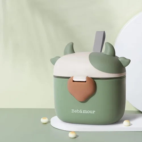 Vista 3 de Bebamour Dosificador de Fórmula para Bebés, Contenedor Portátil para Leche en Polvo y Golosinas de Caramelo con Cuchara y Nivelador, sin BPA