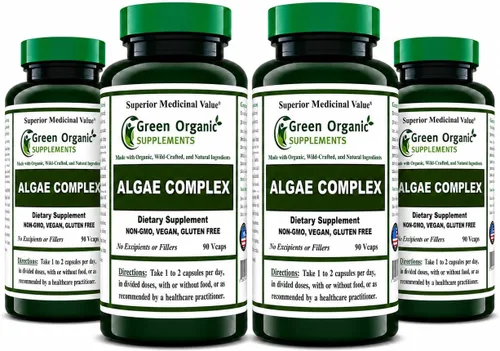 Vista 7 de Algas, Fucoidan, Algas Verde Azul, Algas Kelp, Vejiga, Clorella, Espirulina, Musgo Irlandés, Dulse, 90 VCaps, Alta Absorbibilidad, Sin OGM, Sin