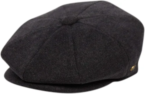 Vista 13 de Sombrero clásico de 8 paneles de mezcla de lana Newsboy Snap Brim Collection para hombre