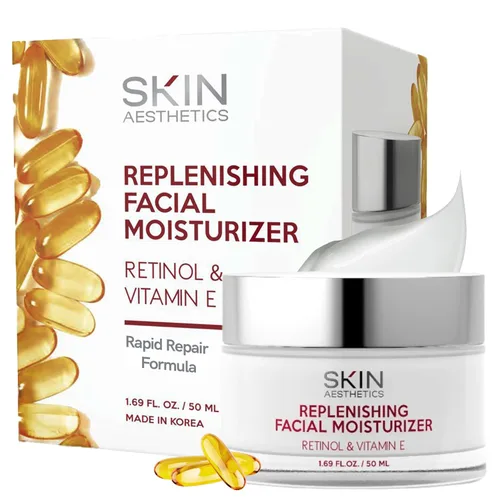 Vista 9 de Skin Aesthetics Hidratante facial con ácido hialurónico y colágeno, antienvejecimiento, ultra hidratante, líneas finas y arrugas, cuidado de la piel