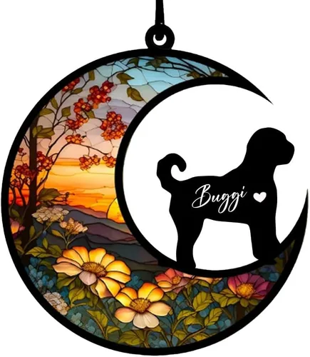 Vista 71 de Atrapasoles conmemorativos personalizados para perros Akita, nombre de perro personalizado, adorno de pérdida de perro, regalo para amantes