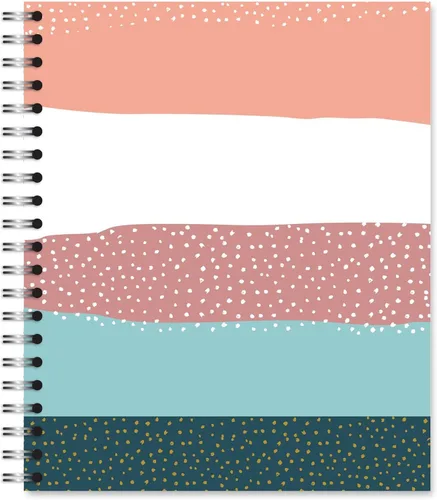 Vista 16 de Cuaderno pequeño de diseño encuadernado en espiral, diseño de puesta de sol en la playa, 9.75 x 7.5 pulgadas, 70 hojas, 100% reciclado, poages
