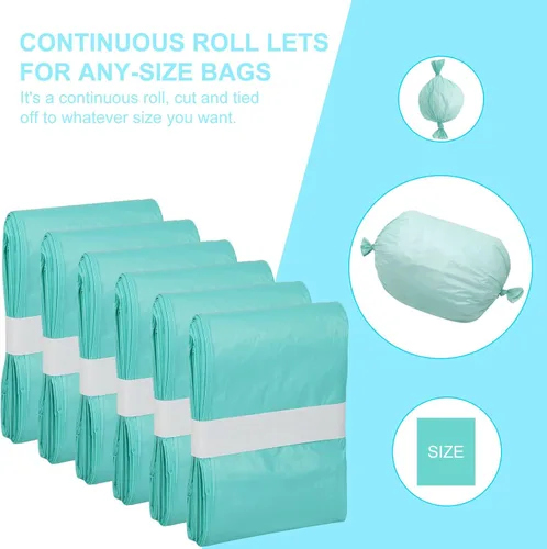 Vista 2 de 6 repuestos para revestimiento de arena para gatos, bolsas compatibles con cubo de campeón, verde, ligeramente perfumado