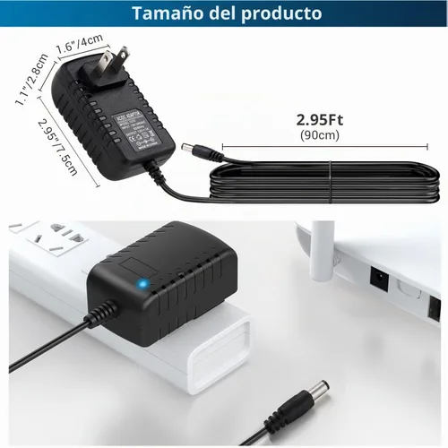 Vista 5 de Transformador adaptador de fuente de alimentación DC 12V 1A para luz