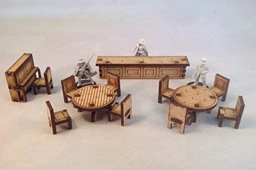 Vista 3 de Juego de muebles de salón - Kit MDF 1.102 in Terreno Paisaje Viejo Oeste Oeste