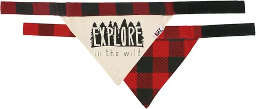 Vista 9 de Lazy One Bandana para perro, bandanas reversibles de algodón para todos los tamaños de perro, lado oscuro, estrellas (lado de la corteza, S)