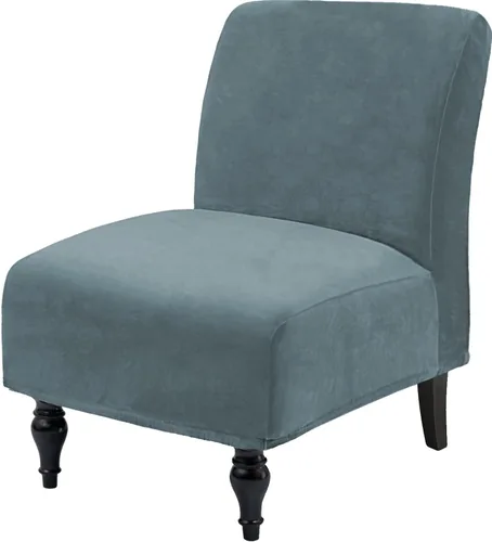 Vista 9 de Fundas decorativas de terciopelo para sillas sin brazos, de alta elasticidad, protector de muebles extraíble para sala de estar, comedor, hotel