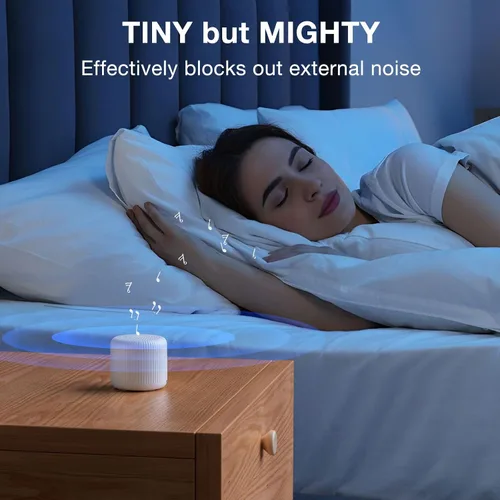 Vista 7 de LEICEX - Máquina de sonido portátil para bebés y adultos, máquina de sonido de viaje, 15 temporizadores de sonido sin bucle y reproducción