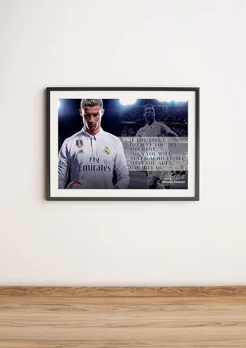 Vista 4 de Cristiano Ronaldo - Póster motivacional con citas inspiradoras para el aula, para hombre, fútbol, profesional, coaching, arte de pared, mentalidad