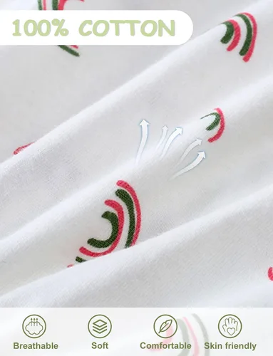 Vista 4 de ZETA DIKES Paquete de 4 fundas de pañales para niñas, ropa interior con estampado lindo y volantes