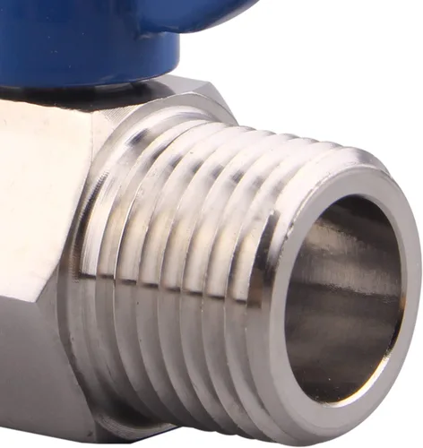 Vista 3 de DERNORD Válvula de bola de acero inoxidable Mini rosca NPT (1/2" hembra y macho)