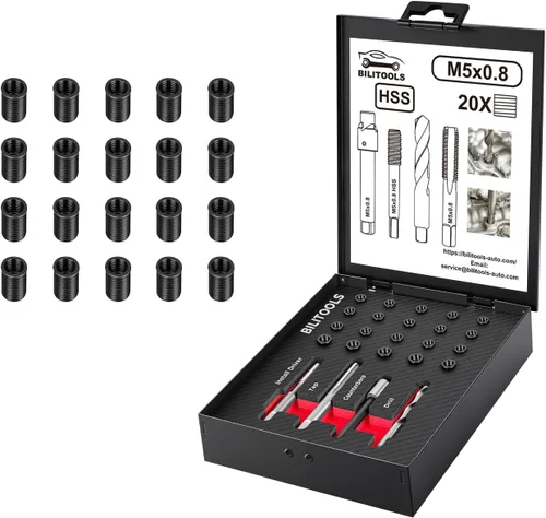Vista 13 de BILITOOLS Kit de reparación de rosca M6 x 1.0 con inserto de buje sólido