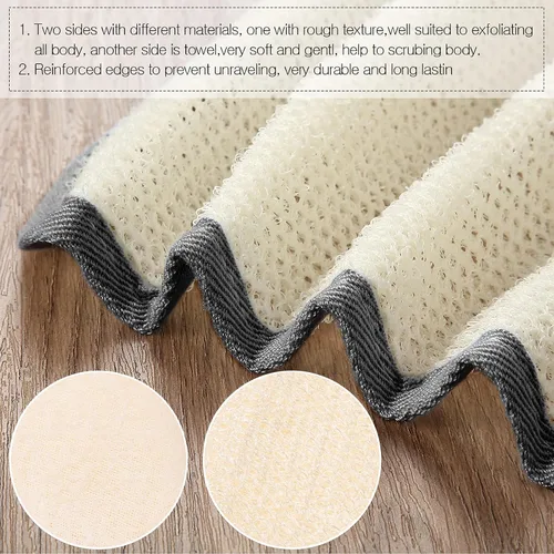 Vista 2 de Tatuo 10 paños de lavado exfoliantes para cuerpo y cara, exfoliante de baño de tejido suave, toalla de baño exfoliante para eliminar la piel muerta