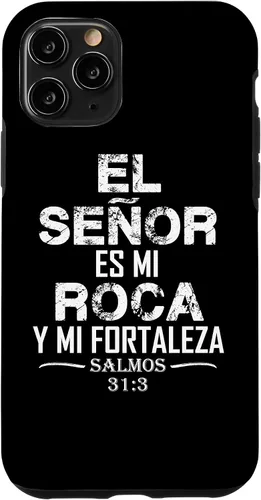 Vista 10 de Funda para iPhone 14 Salmos El Senor Es Mi Roca Biblia Cristiana