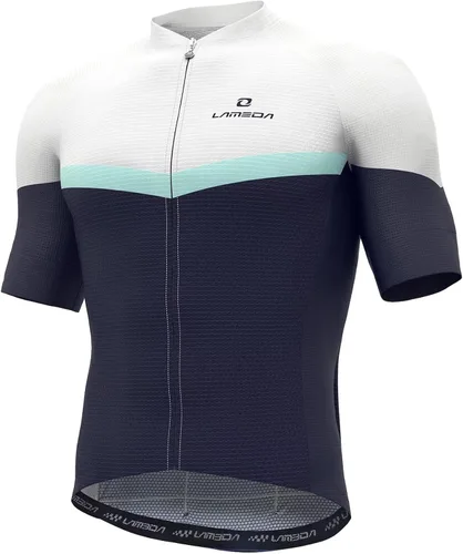 Vista 7 de LAMEDA Camiseta de Ciclismo para Hombres Transpirable Ligera de Manga Corta Elástica Pro para Bicicleta de Carretera Cierre Completo 202verde