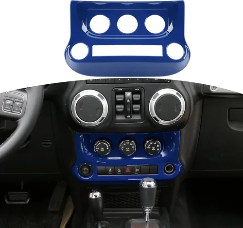 Vista 14 de RT-TCZ Para Jeep JK Negro Dash Console A/C Controles Cubierta Trim Panel para Jeep Wrangler JK JKU 2011-2017 ABS Interior Accesorios 1pc