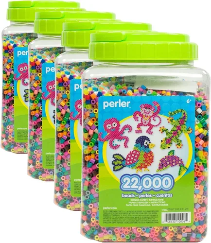 Vista 10 de Perler Tarro de cuentas de fusión multimezcla, colores surtidos, paquete de 22000 (PER17000)