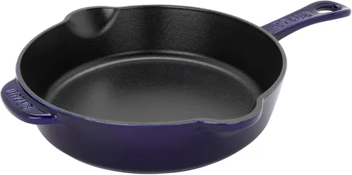 Vista 9 de Sartén tradicional de hierro fundido de STAUB de 8.5 pulgadas - Albahaca