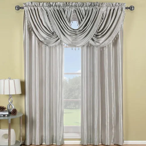 Vista 3 de Royal Hotel Bedding Soho - Cenefa con festón negro, patrón sólido de 35 x 30 pulgadas