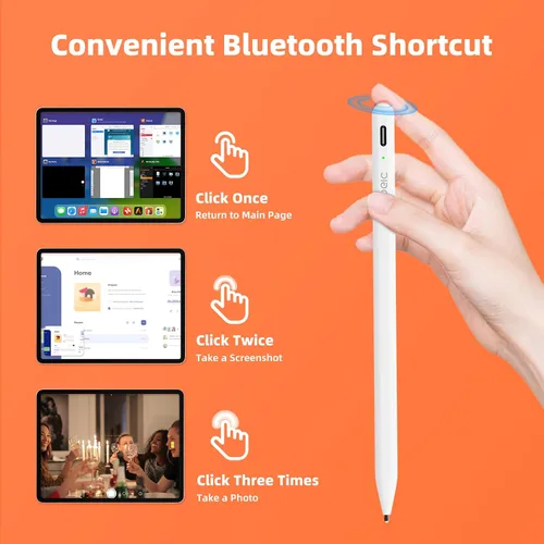 Vista 8 de Lápiz óptico para iPad 2018-2025, Uogic Pen con Bluetooth, pantalla de nivel de batería, rechazo de palma, para iPad 6/7/8/9/10ª generación, Pro