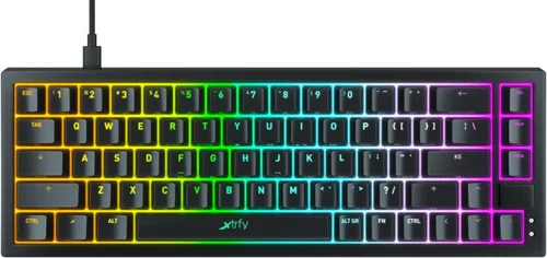 Vista 3 de Xtrfy Teclado compacto para juegos K5 RGB con cable Diseño de EE. UU. (negro)