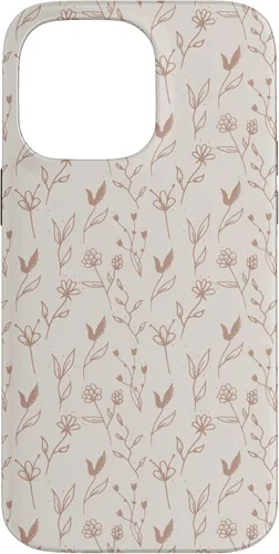 Vista 20 de Beige Tan Wildflower Floral Minimal Flower Boho Case for iPhone 17