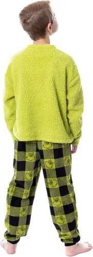 Vista 2 de Dr. Seuss The Grinch Who Stole Christmas - Conjunto de pijama familiar a juego para hombres, mujeres, niños, niños pequeños, Verde