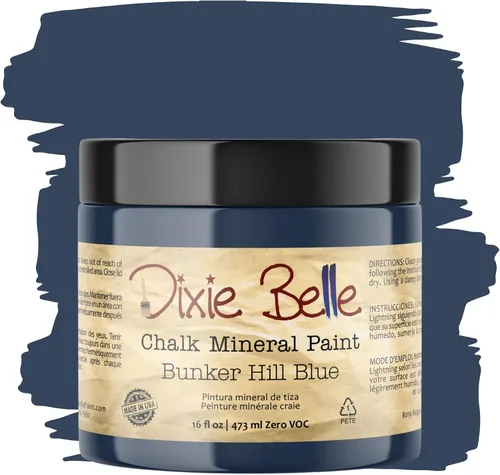 Vista 118 de Pintura para muebles con acabado de tiza Dixie Belle Paint Company - Amatista (4oz) - Pintura mineral de tiza chic púrpura profundo mate