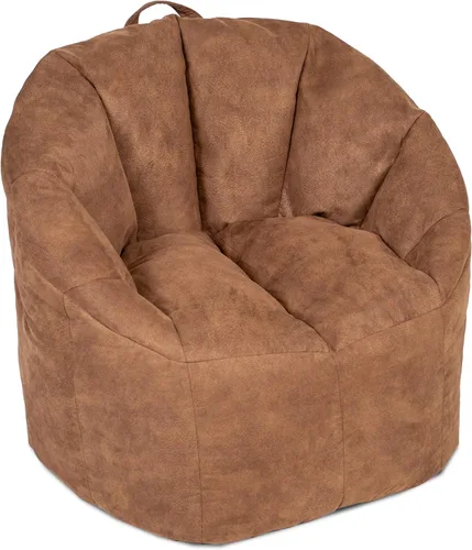 Vista 41 de Big Joe Milano - Silla de Puf con Cuero Montana Negro Vibe