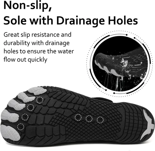 Vista 7 de Zapatos de Agua para Hombres y Mujeres de Secado Rápido Descalzos para Natación Playa Piscina Zapatos Acuáticos Calcetines de Yoga Acuáticos