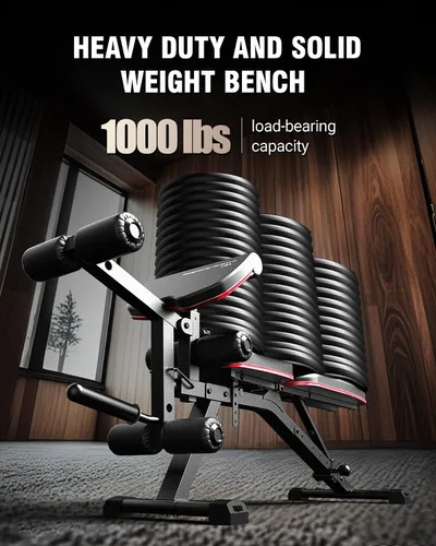 Vista 8 de HARISON Adjustable Weight Bench, Bench1000 MAX Heavy Duty Workout Bench Press with Leg Extension and Preacher Pad for Home Gym Strength Training