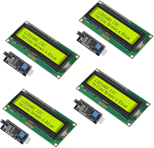 Vista 8 de 4 unids LCD1602 1602 módulo LCD pantalla azul 16x2 carácter pantalla LCD con IIC I2C interfaz serie adaptador módulo