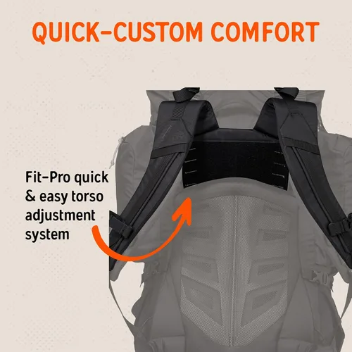 Vista 9 de Kelty Coyote - Mochila de 60 a 105 litros, para hombre y mujer (actualización 2020) - Mochila de senderismo, mochilero, mochila de viaje, Negro