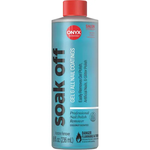 Vista 16 de Onyx Professional Removedor de esmalte de uñas con aroma de coco con lima de uñas, 16 oz, Removedor de esmalte de gel de máxima potencia