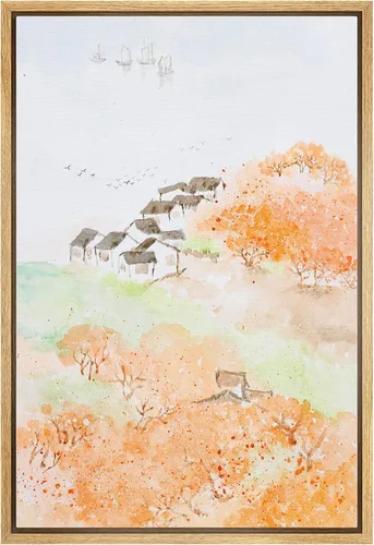 Vista 21 de NWT Juego de impresiones enmarcadas para pared, ramo de flores amarillas, capullos de flores amarillas, ilustraciones de plantas florales, arte