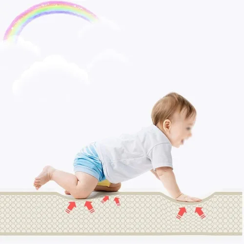 Vista 2 de Tapete de juego multicolor, tapete de espuma suave, tapete de ejercicio de rompecabezas entrelazado de EVA para niños, adolescentes, sala